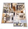 1 Bedroom 1 Bath 627 SF